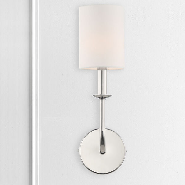 Bailey Polished Nickel One-Light Wall Sconce, image 6