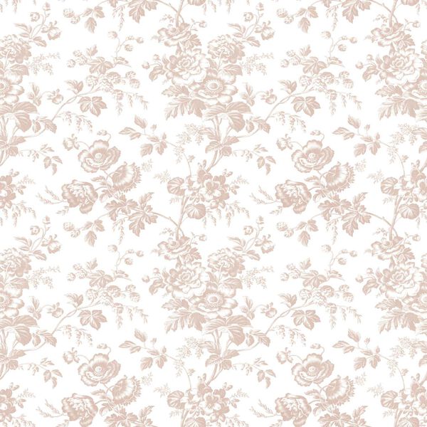 Anemone Toile Blush Wallpaper, image 2
