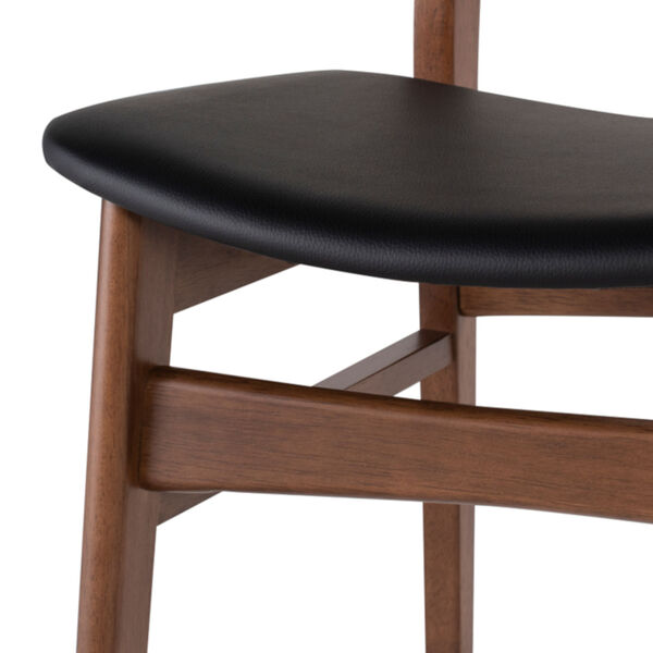 Colby Walnut and Black Dining Chair, image 4