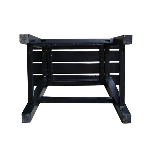 Black 18-Inch Slat Seat Stool, image 4