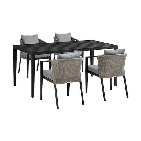 Aileen Black Outdoor Dining Set, image 1