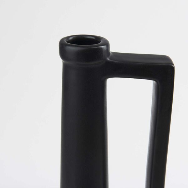 Burton Matte Black Large Ceramic Jug Vase, image 5