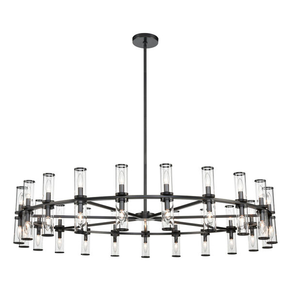 Revolve Urban Bronze 42-Light Chandelier with Clear Glass, image 1