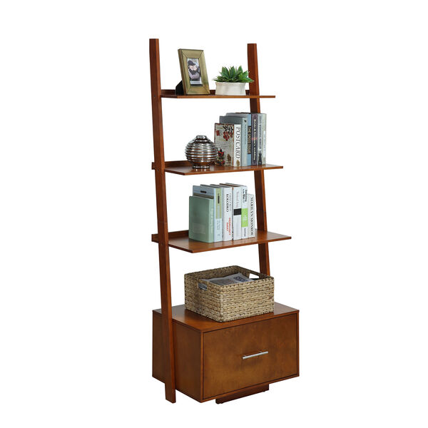 American Heritage Ladder Bookcase with File Drawer, image 2