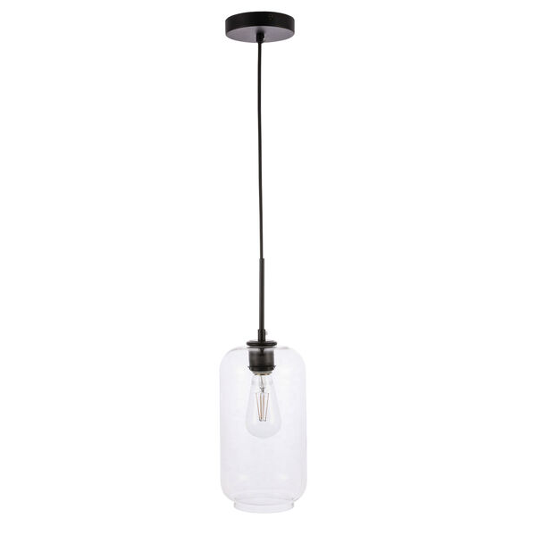 Collier Black Six-Inch One-Light Mini Pendant with Clear Glass, image 3