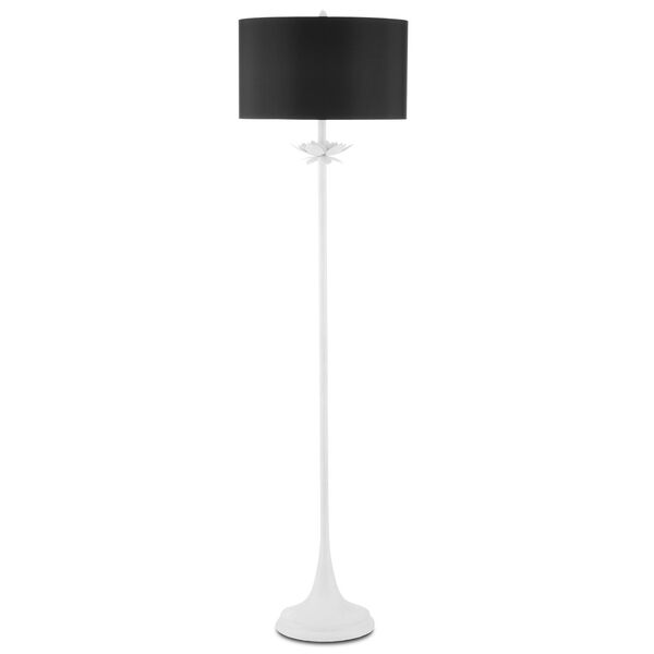 Bexhill Gesso White and Black One-Light Floor Lamp, image 1