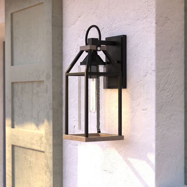 Napier Forged Black and Rustic Elm One-Light Outdoor Wall Sconce, image 3