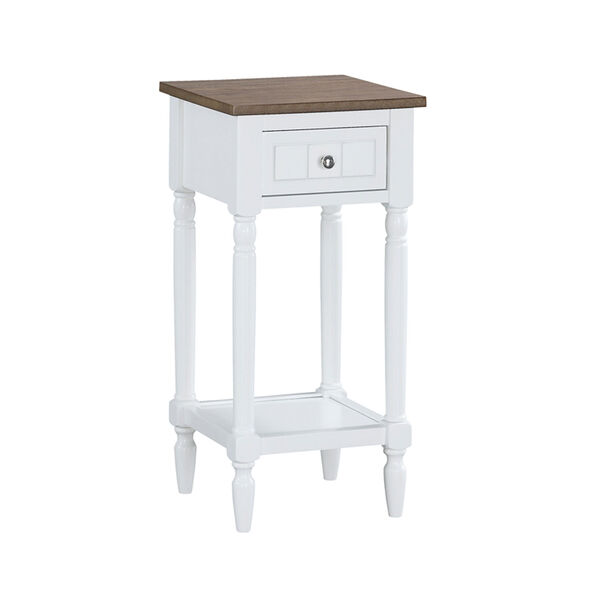 French Country Driftwood and White Khloe Accent Table, image 6