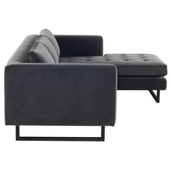 Matthew Shadow Grey Black Sectional Sofa, image 1