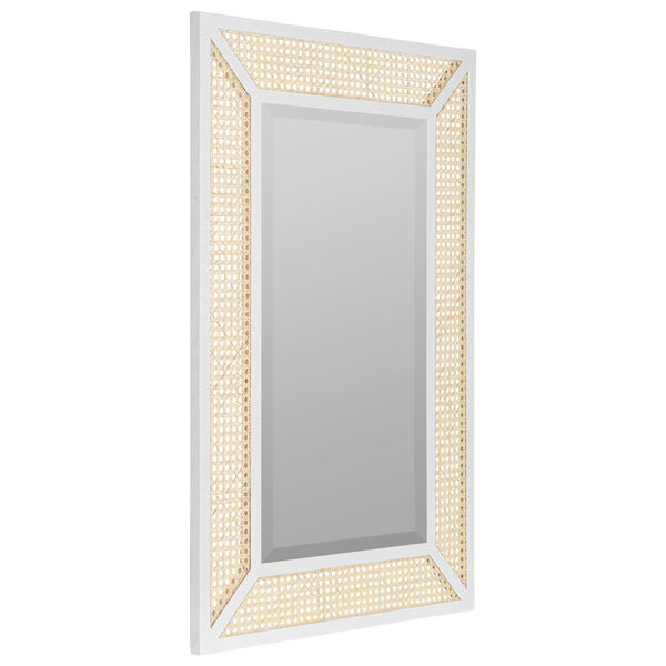 Dani Cane and White Wood 36-Inch x 24-Inch Wall Mirror, image 3