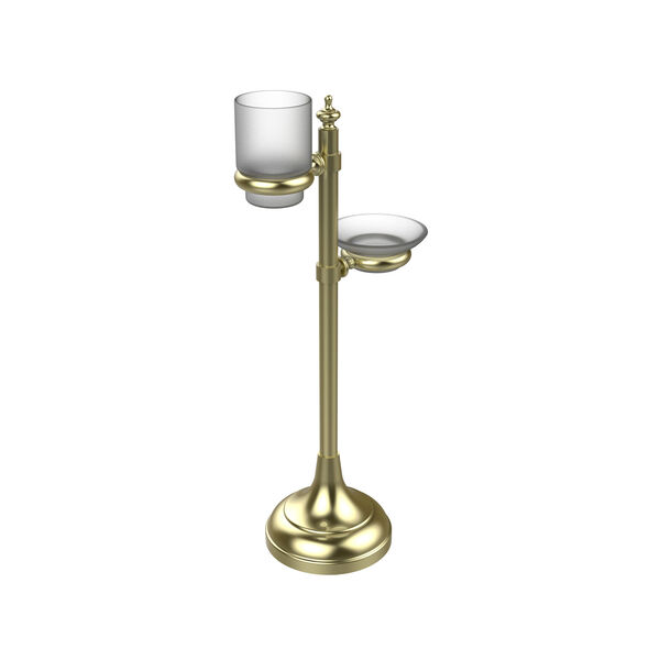 Vanity Top Multi-Accessory Ring Stand, Satin Brass, image 1
