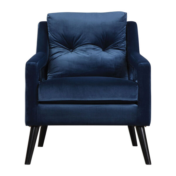 OBrien Blue Velvet Armchair, image 1