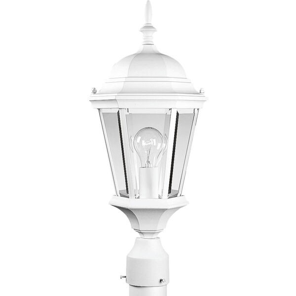 P5482-30:  Welbourne Textured White One-Light Outdoor Post Mounted Lantern, image 1