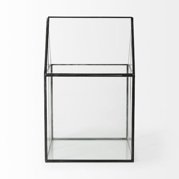 Sikes Black 16-Inch Height Large Glass Terrarium Box, image 3