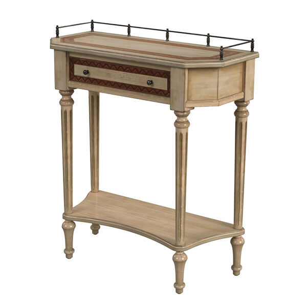 Charleston Antique Beige Single Drawer Console Table, image 1