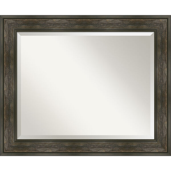 Rail Brown 34W X 28H-Inch Bathroom Vanity Wall Mirror, image 1