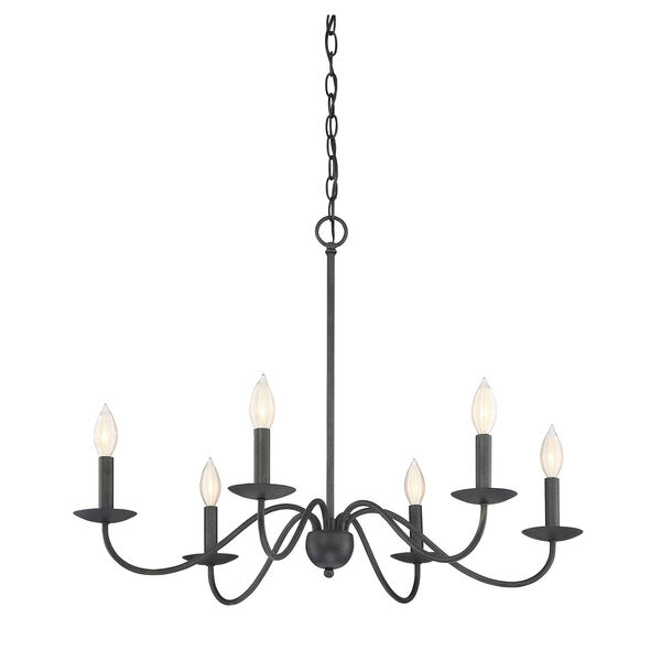 Evelyn Aged Iron Six-Light Chandelier, image 5