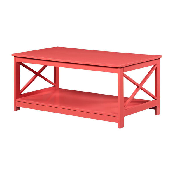Oxford Coral Coffee Table with Shelf, image 1