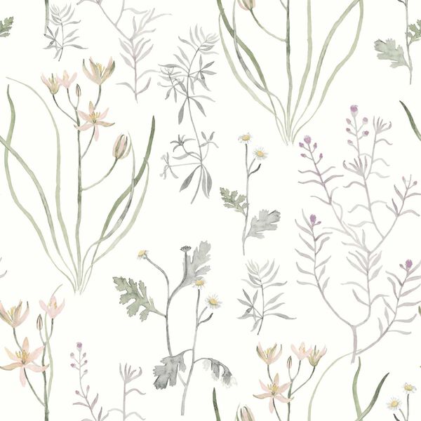 Alpine Botanical Lavender Peel Stick Wallpaper, image 2