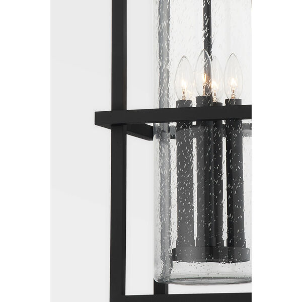 Carlo Textured Black Four-Light Outdoor Chandelier, image 3