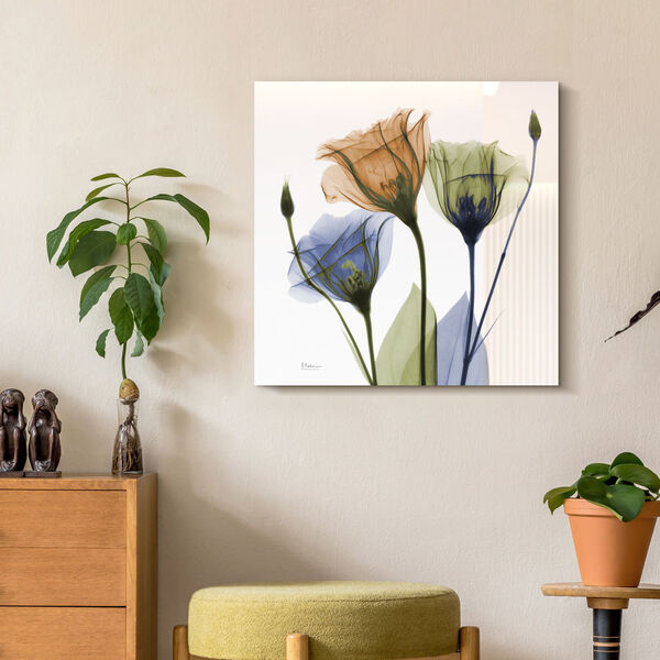 Gentian Buddies Frameless Free Floating Tempered Glass Graphic Wall Art, image 1