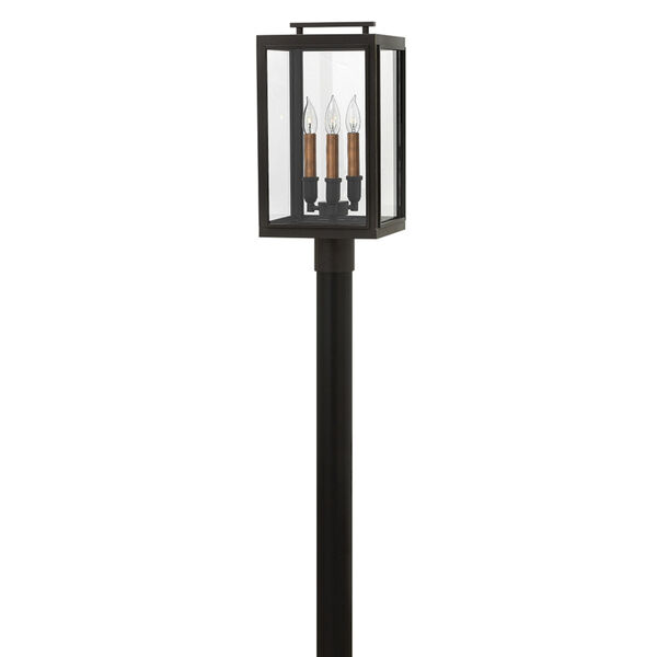 Sutcliffe Oil Rubbed Bronze 10-Inch Three-Light Outdoor LED Post Top and Pier Mount, image 3