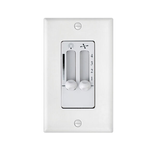 White Four-Speed Dual Slide Wall Control, image 1