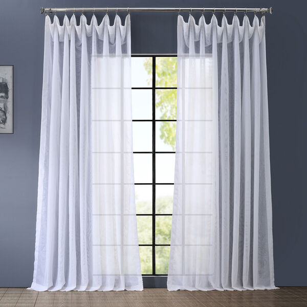 Signature Double Layered White 100 x 108-Inch Sheer Curtain, image 1