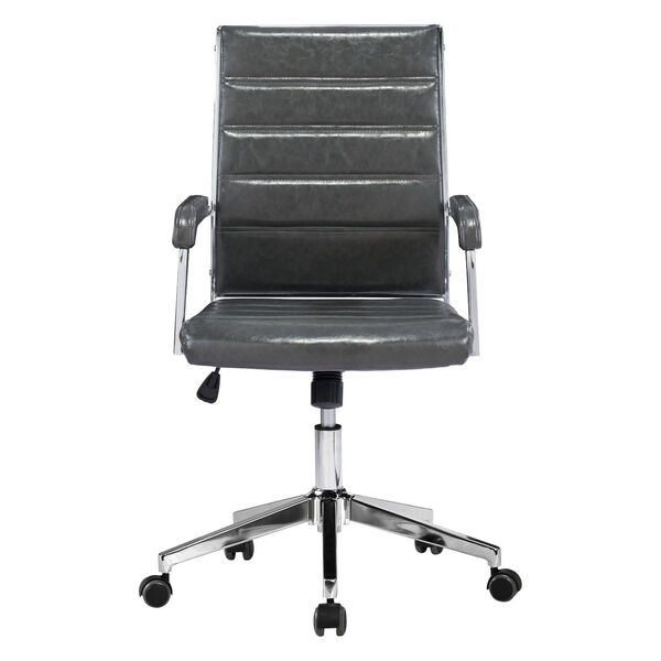 Liderato Gray and Silver Office Chair, image 4