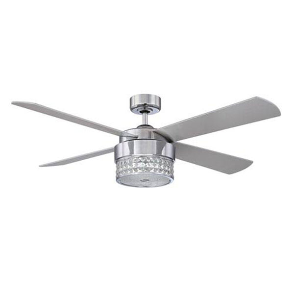 Celestra Chrome and Optic Crystal 52-Inch LED Ceiling Fan, image 1