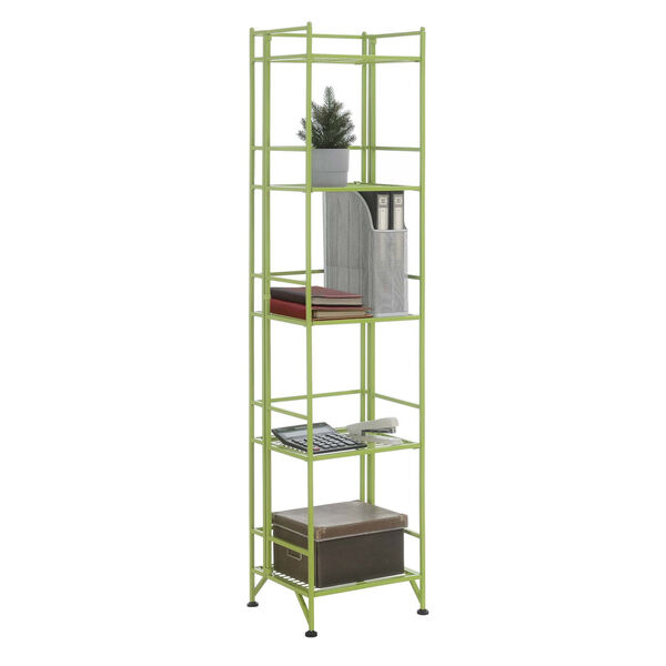 Xtra Storage Lime Five-Tier Folding Metal Shelf, image 3