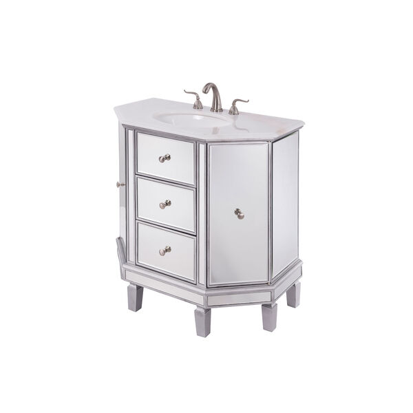 Nouveau Silver 35-Inch Vanity Sink Set, image 2