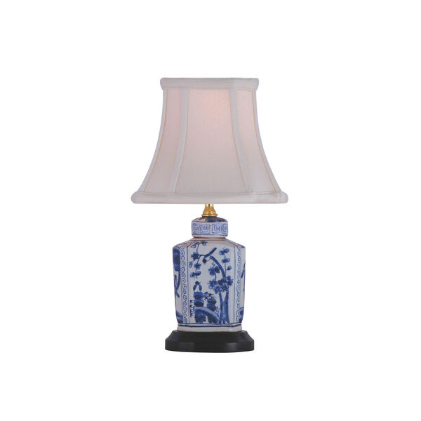 Porcelain Ware One-Light Blue and White Mini Lamp, image 1