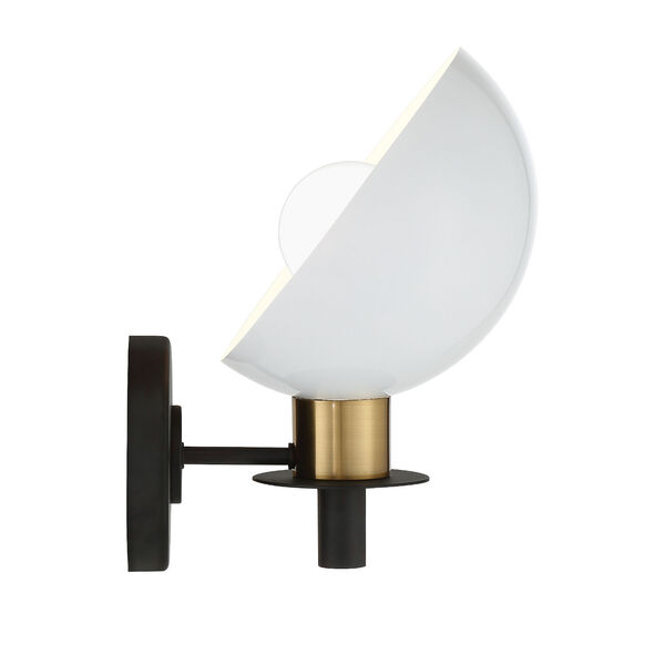 Gigi Matte Black and Aged Brass One-Light Wall Sconce, image 2