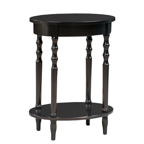 Classic Accents Black Brandi Oval End Table, image 3
