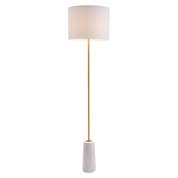 Titan White and Gold One-Light Floor Lamp, image 1