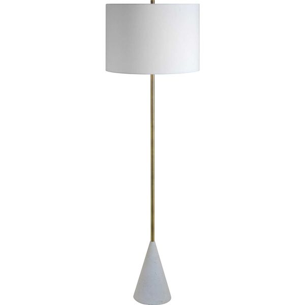 Lacuna Antique Brushed Brass One-Light Floor Lamp, image 1