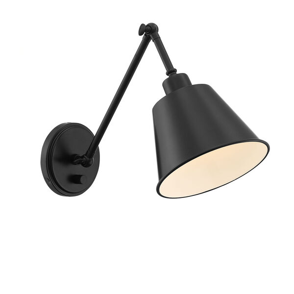 Mitchell Matte Black 24-Inch One-Light Wall Sconce, image 1