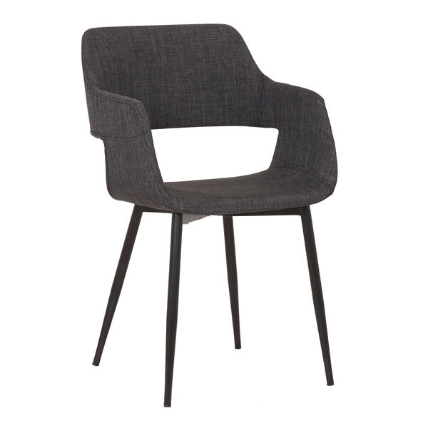 Ariana Gray with Black Powder Coat Dining Chair, image 1