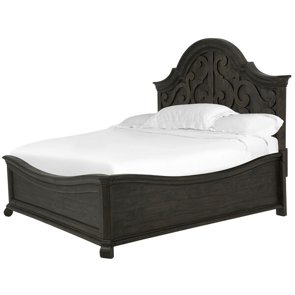 Bellamy Traditional Peppercorn Queen Shaped Panel Bed, image 2