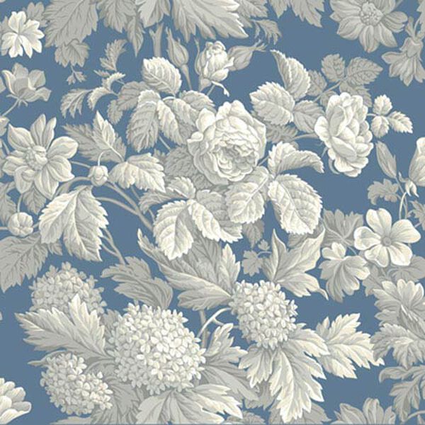 French Dressing Antique Floral Wallpaper, image 1