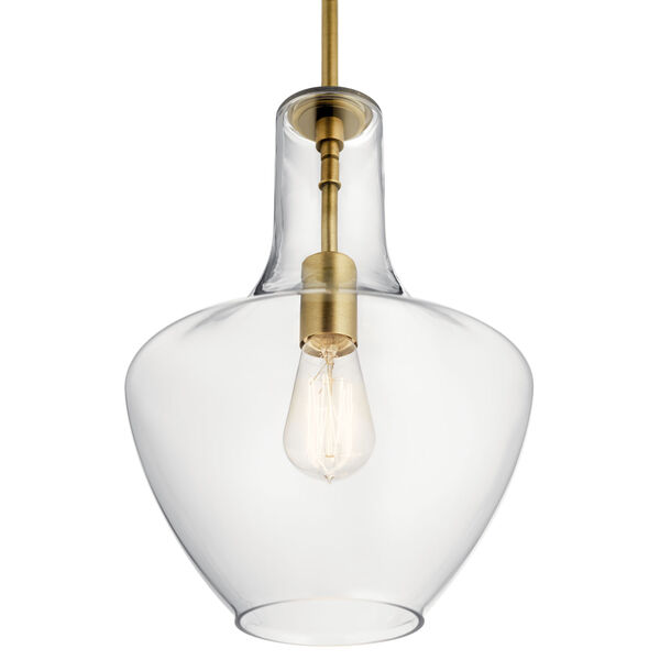 Everly Natural Brass 11-Inch One-Light Pendant, image 3