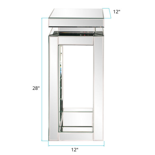 Mirrored Small {pedestal Table, image 4