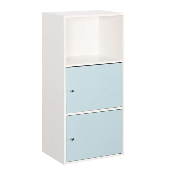 White and Sea Foam 35-Inch Xtra Storage Two Door Cabinet, image 1