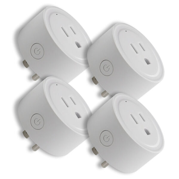White Smart Wi-Fi Plug, Pack of 4, image 1