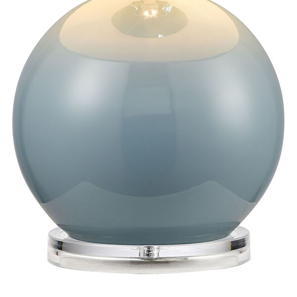 Culland Azure Blue and Polished Nickel One-Light Table Lamp, image 4