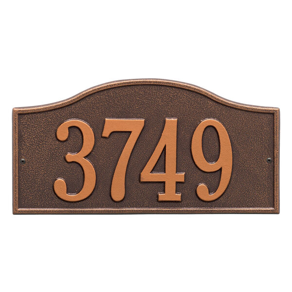 Personalized Rolling Hills Wall Address Plaque in Antique Copper, image 2