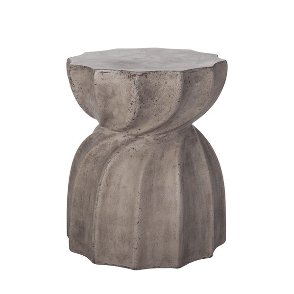 Industrial Warp Waxed Concrete Side Table, image 2