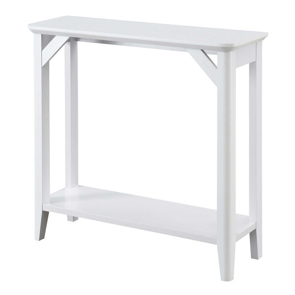 Winston White Hall Table with Shelf, image 1