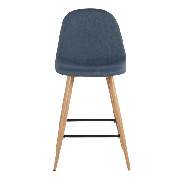 Pebble Natural and Blue Counter Stool, Set of 2, image 5